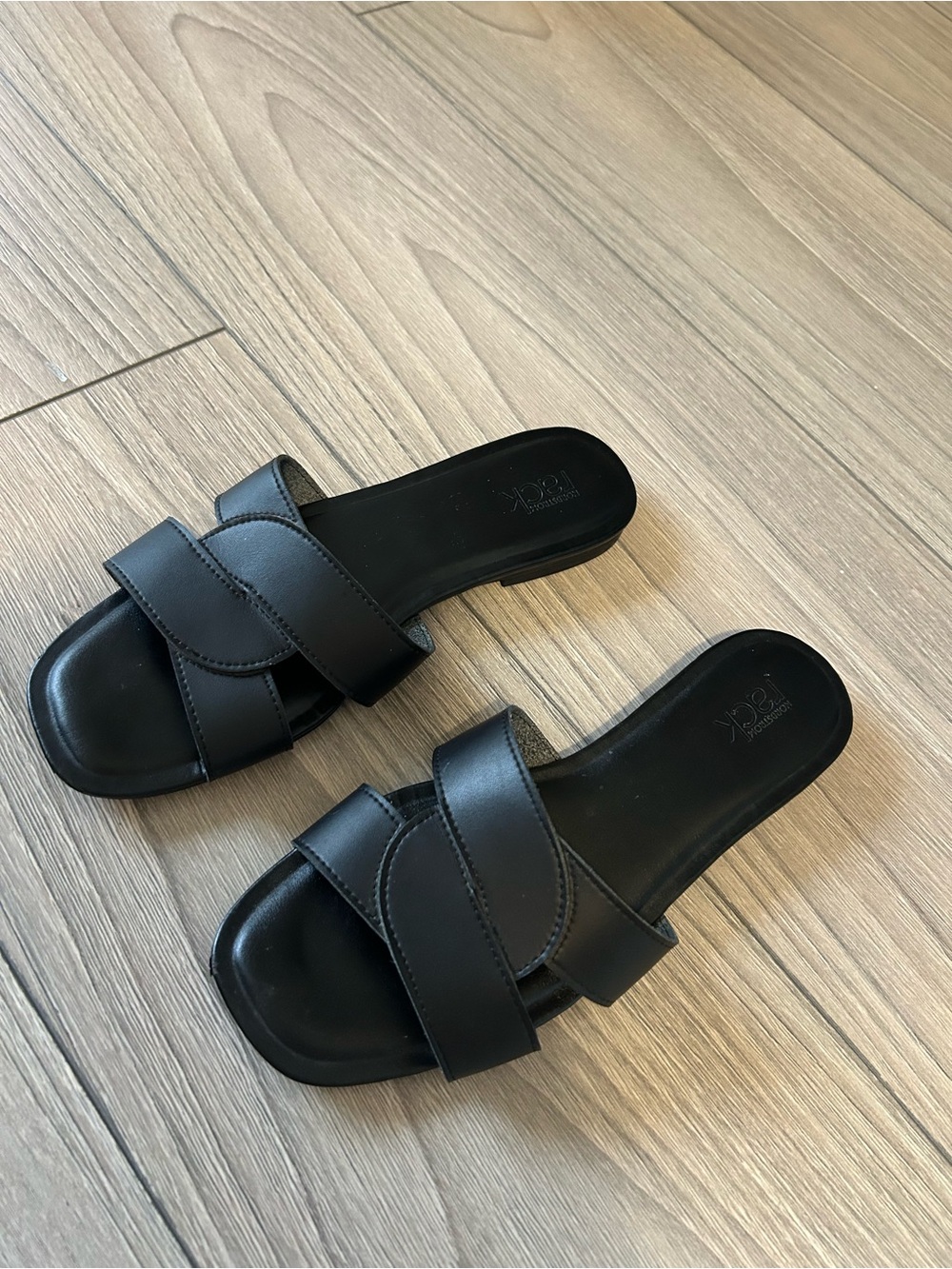 Black Women's Slide Sandals - Slip-On Comfort